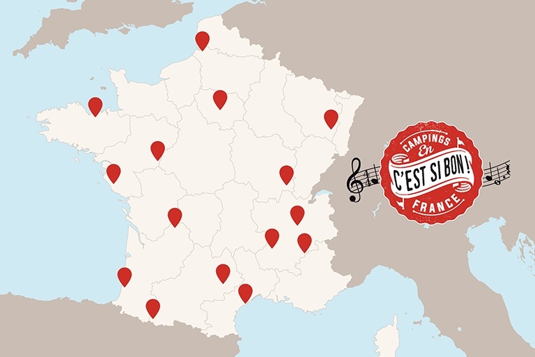 Carte des campings c'est si bon